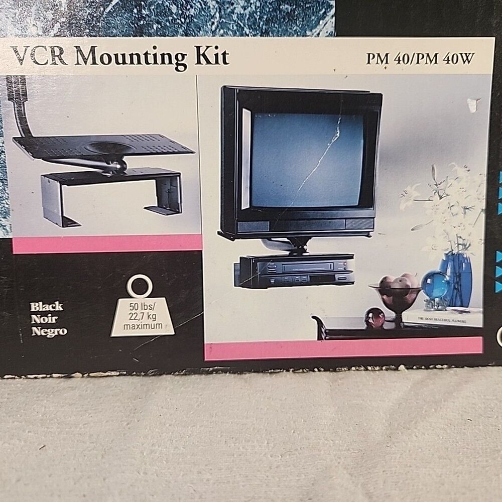 Mouting Kit VCR Peerless Black up to 50 pounds PM 40/PM 40W New In Box